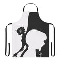 Claymore-themed apron with Priscilla and Clare symbols