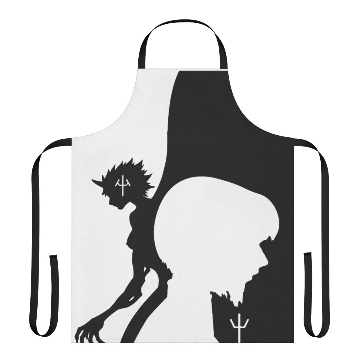 Claymore-themed apron with Priscilla and Clare symbols