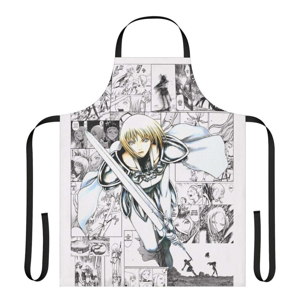 Claymore-inspired Clare apron featuring characters from the popular anime and manga series