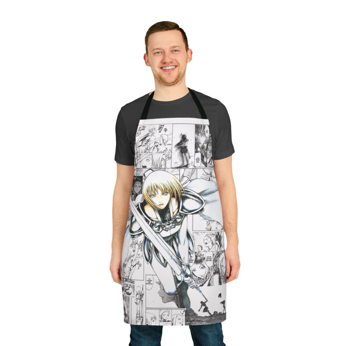 Claymore-inspired Clare apron featuring characters from the popular anime and manga series
