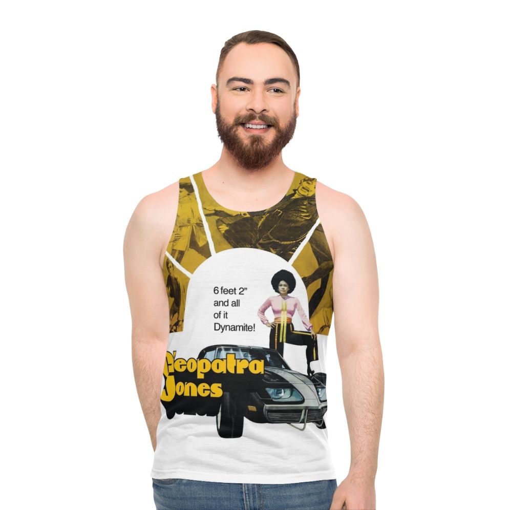Retro 1973 Cleopatra Jones movie poster unisex tank top