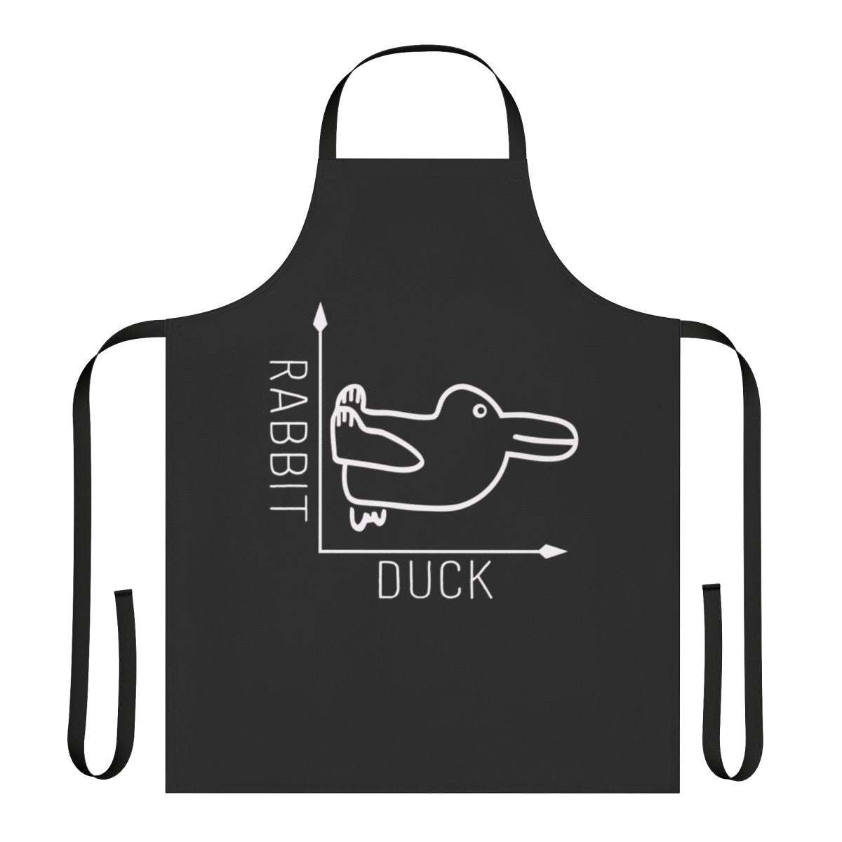 Wittgenstein's duck-rabbit illusion printed on a high-quality, durable apron.