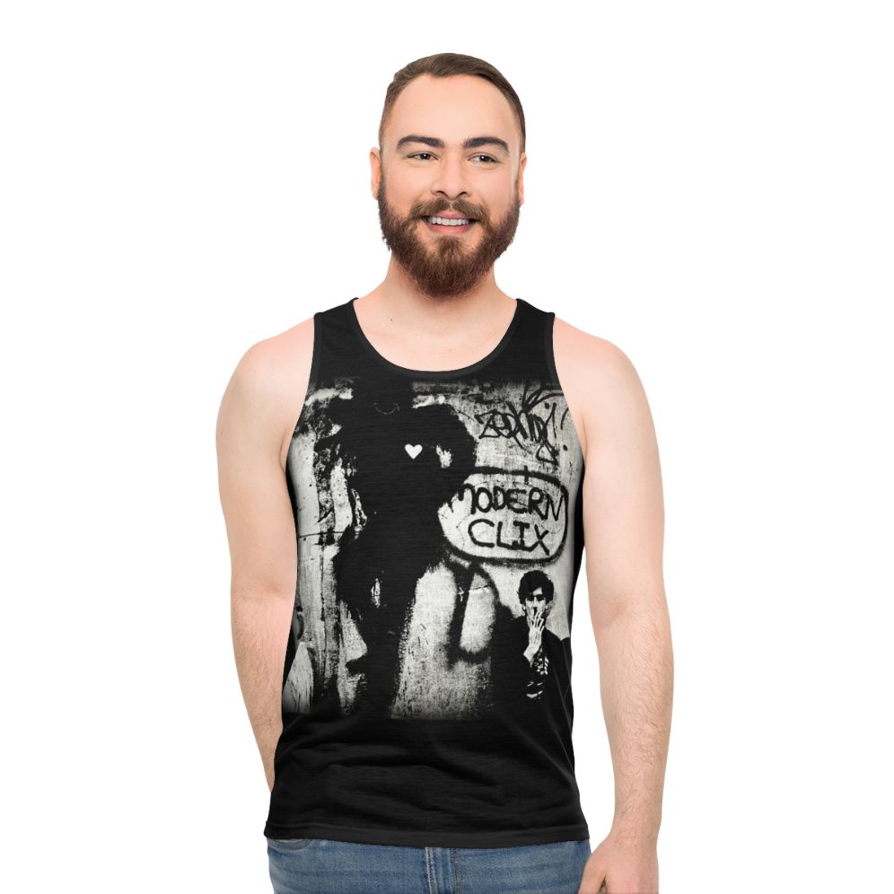 Clics Modernos Unisex Tank Top featuring Charly Garcia inspired artwork