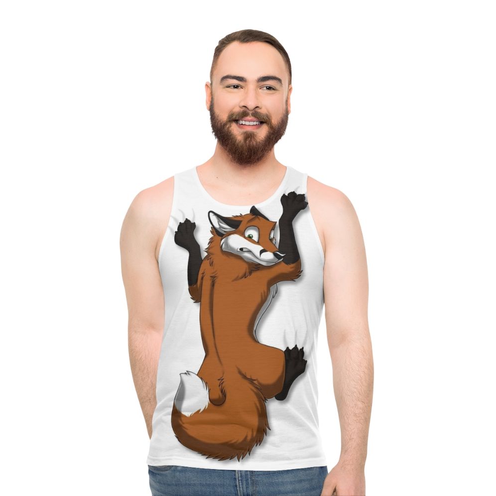 Clinging Fox Unisex Tank Top