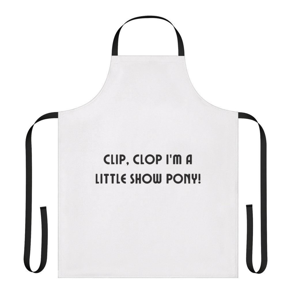 Clip Clop I M A Little Show Pony Apron with a cartoon-inspired design