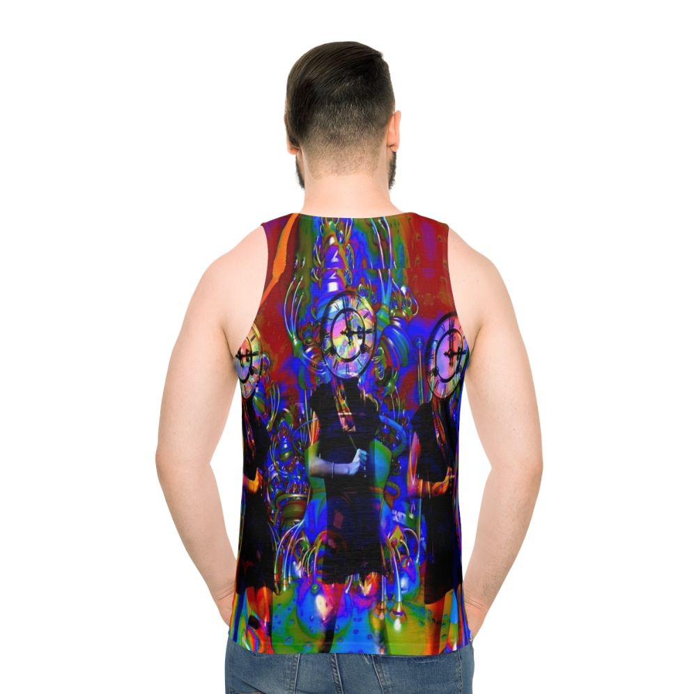 Clockwork unisex fantasy tank top with abstract and vintage design