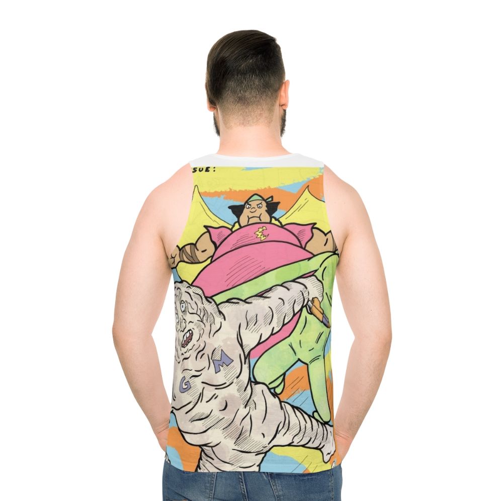 Cloudman vs Glueman vs Moon Alien Unisex Tank Top
