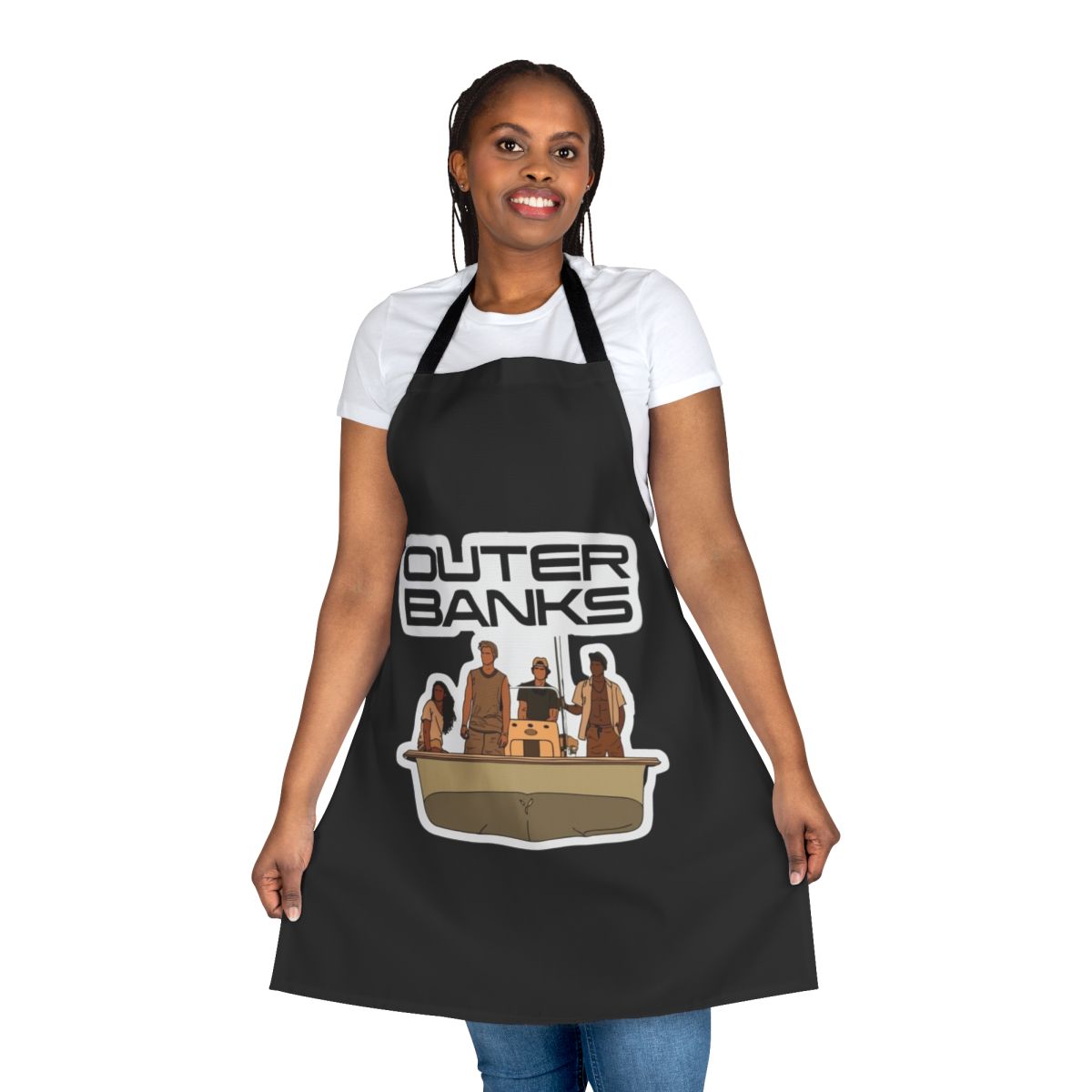 Coastal inspired apron with Outer Banks design