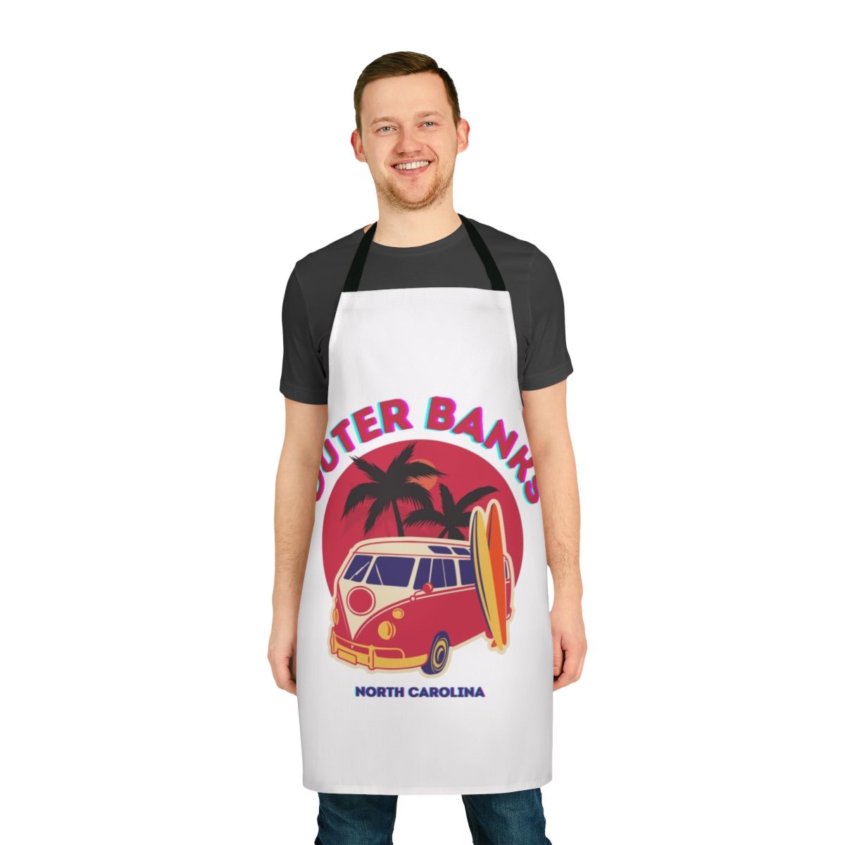Outer Banks-themed apron featuring coastal design elements
