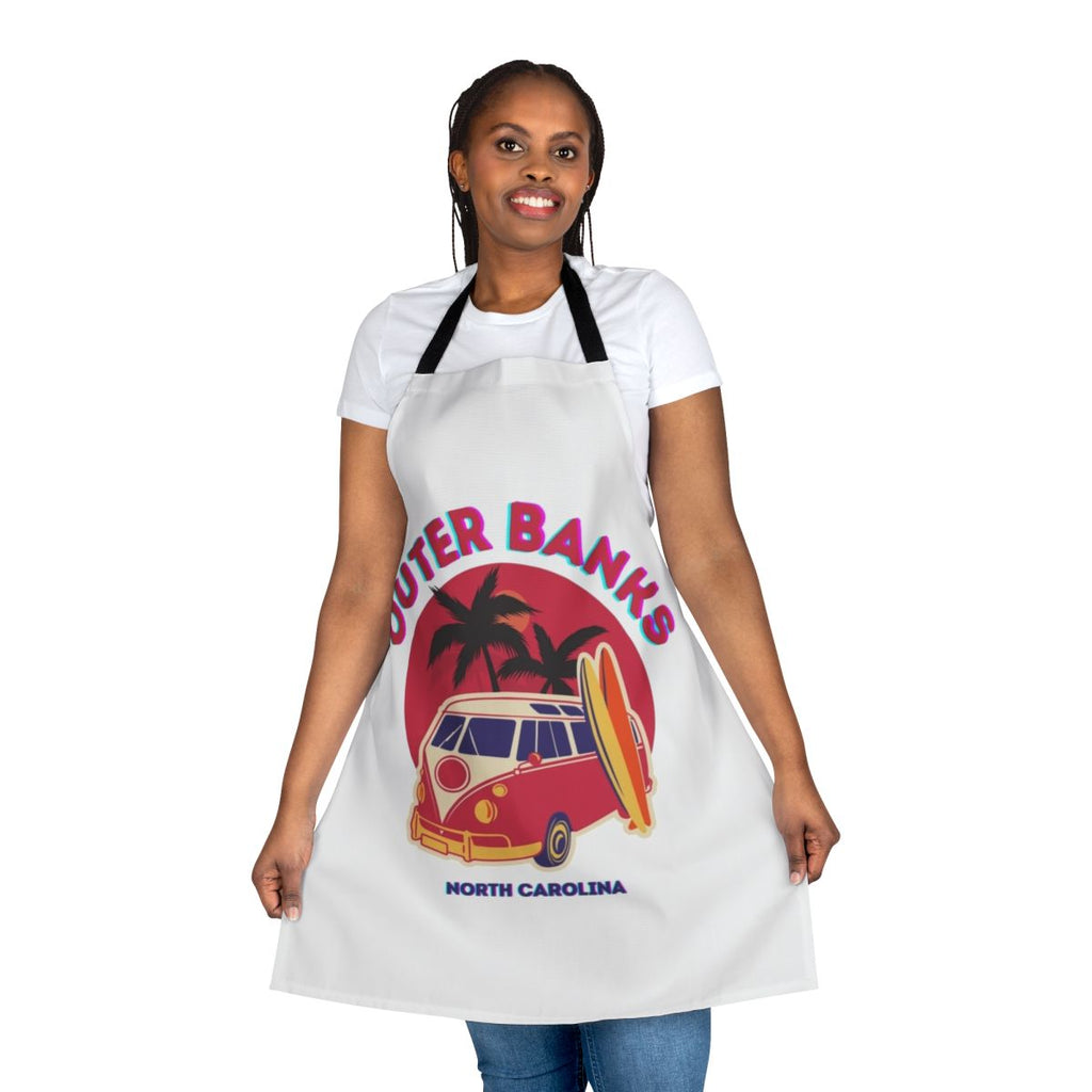Outer Banks-themed apron featuring coastal design elements