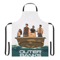 Coastal-themed apron featuring characters from the Netflix series Outer Banks