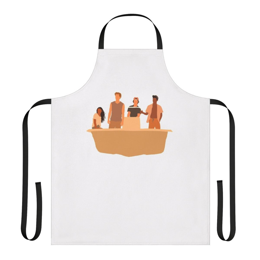 Coastal-themed Pouge style apron featuring design elements from the popular TV series Outer Banks