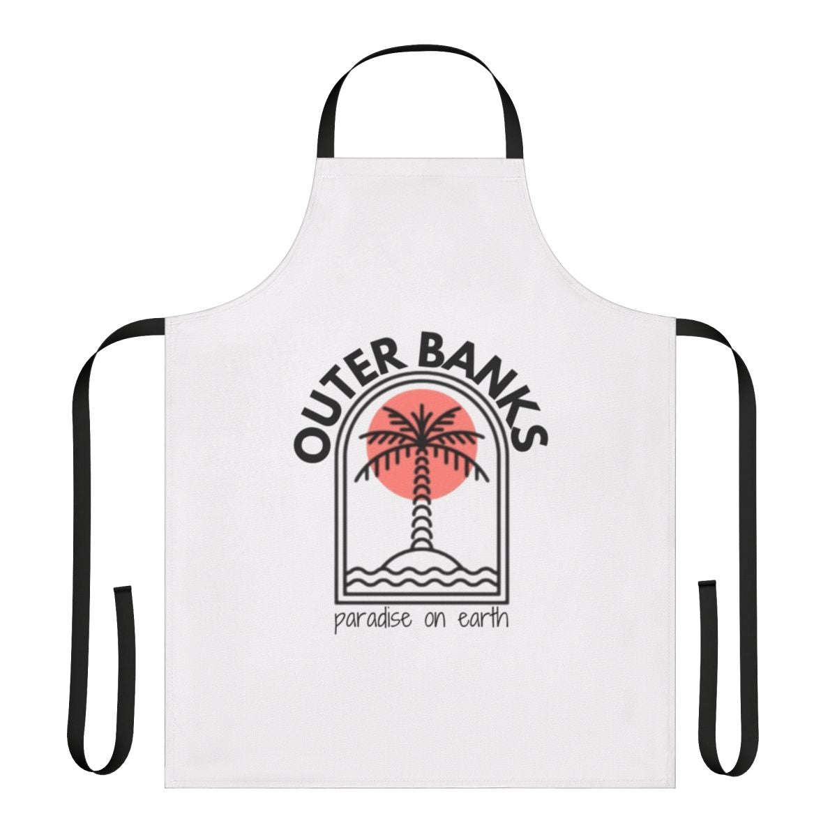 Vintage-style apron featuring the Outer Banks (OBX) coastal design
