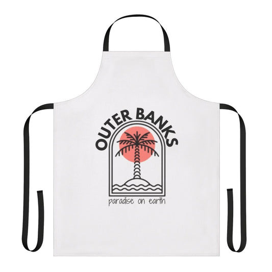 Vintage-style apron featuring the Outer Banks (OBX) coastal design