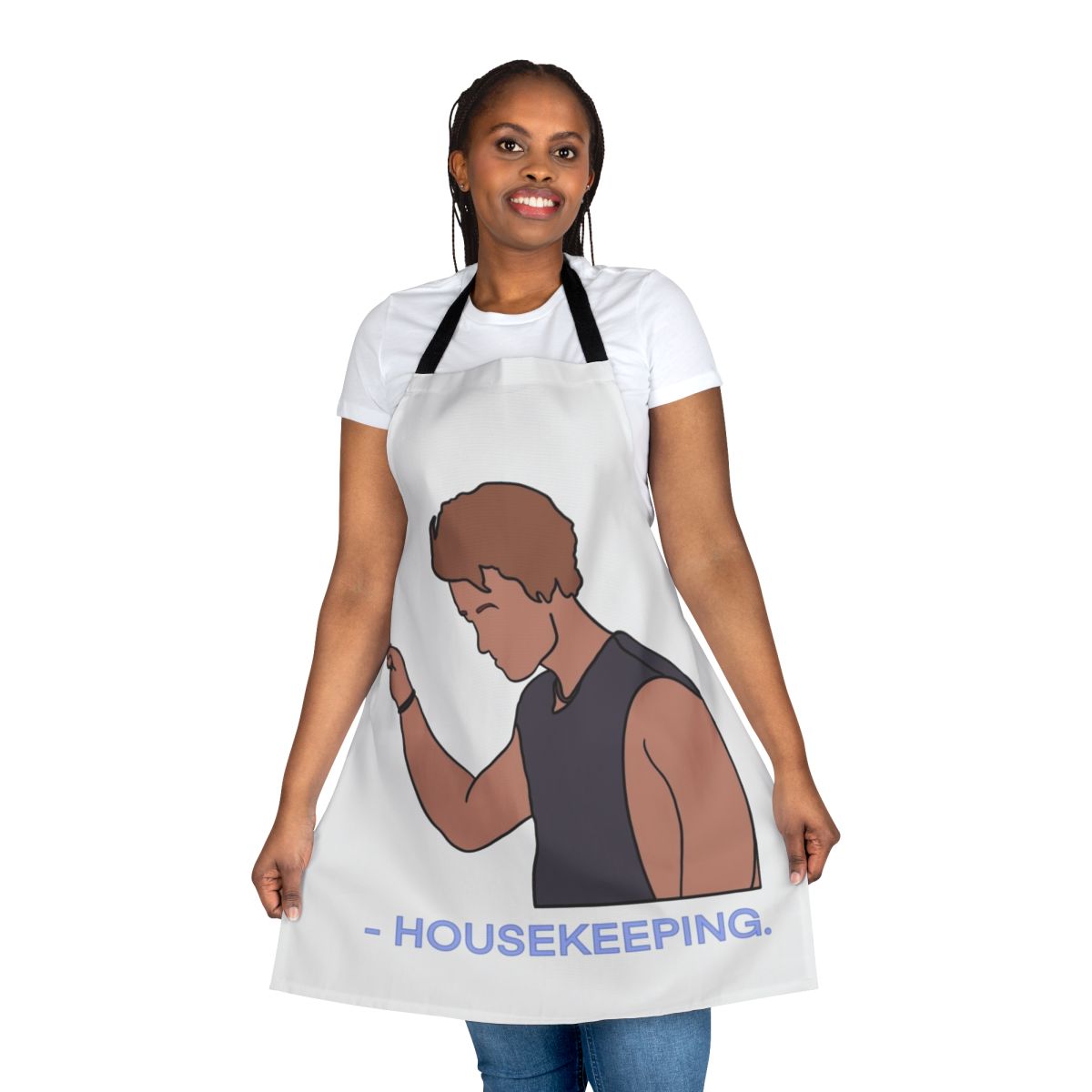 "Coastal-themed apron featuring Outer Banks Netflix show inspired design"