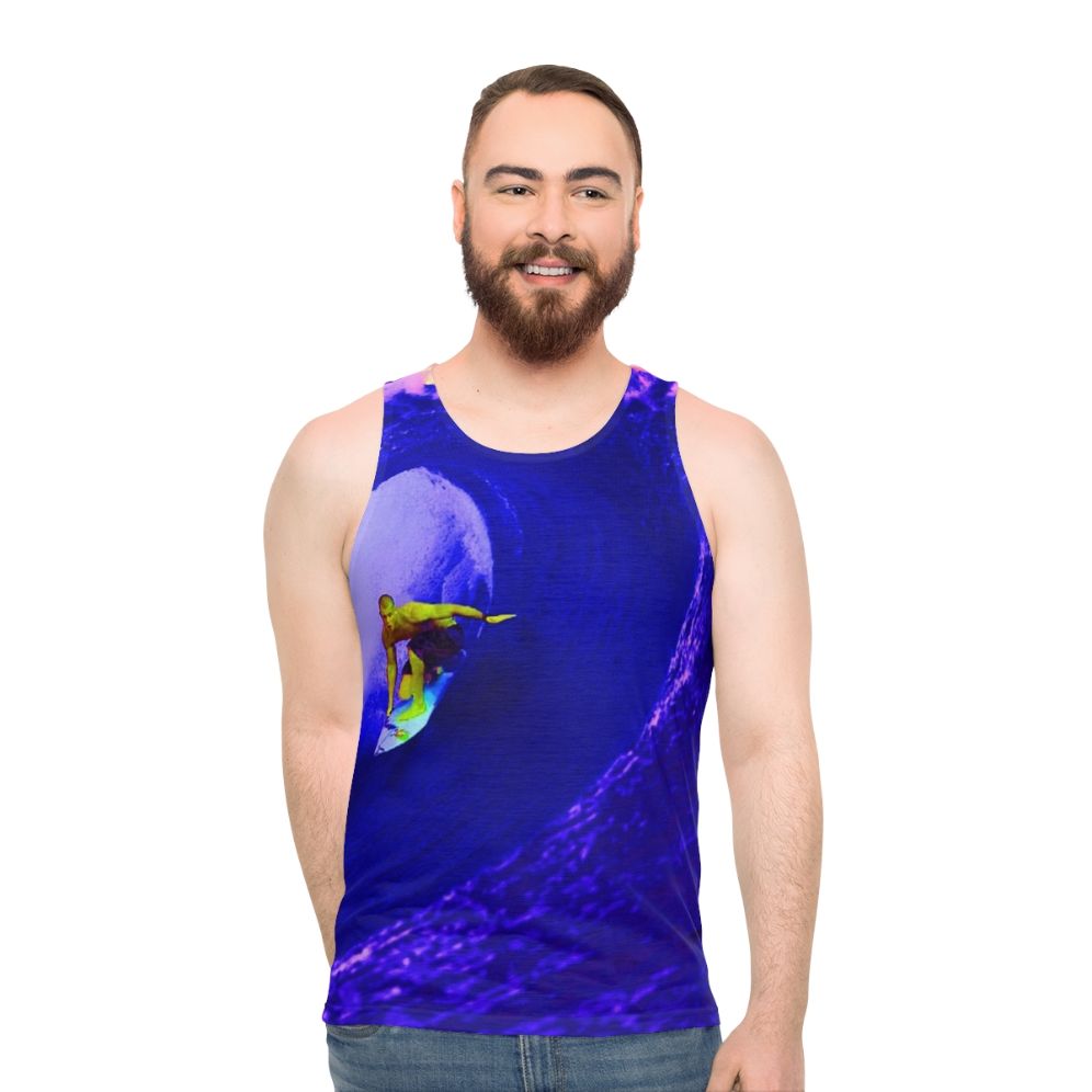 Coastal surf graphic unisex tank top