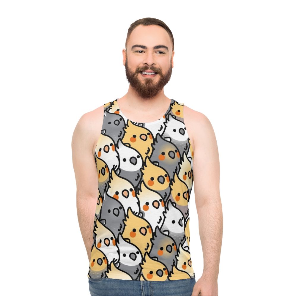 Cockatiel party unisex tank top