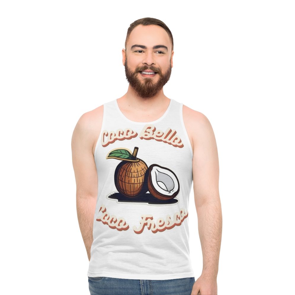 Coco Bello Coco Fresco Unisex Coconut Beach Tank Top