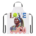 Stylish apron featuring the name "Coco" and tennis-themed graphics, perfect for tennis enthusiasts