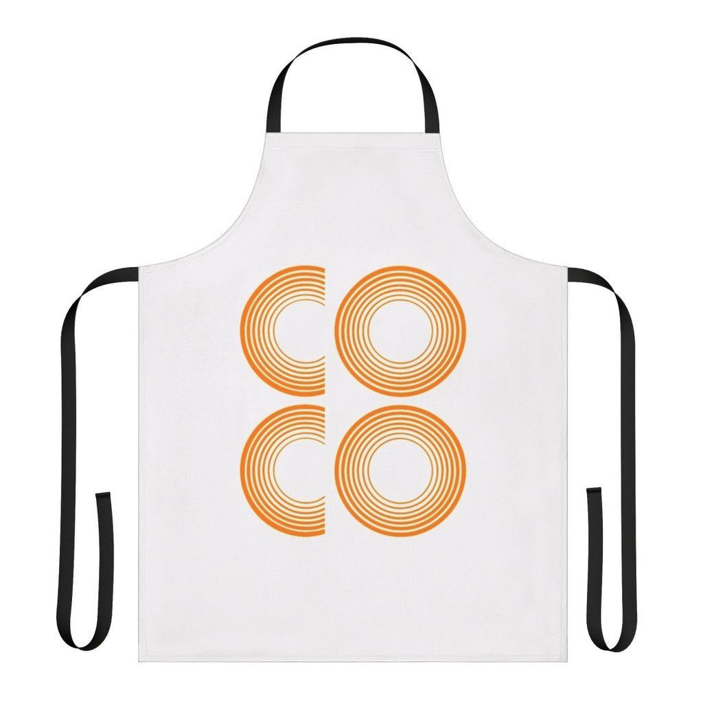 Coco-themed apron featuring a portrait of comedian Conan O'Brien