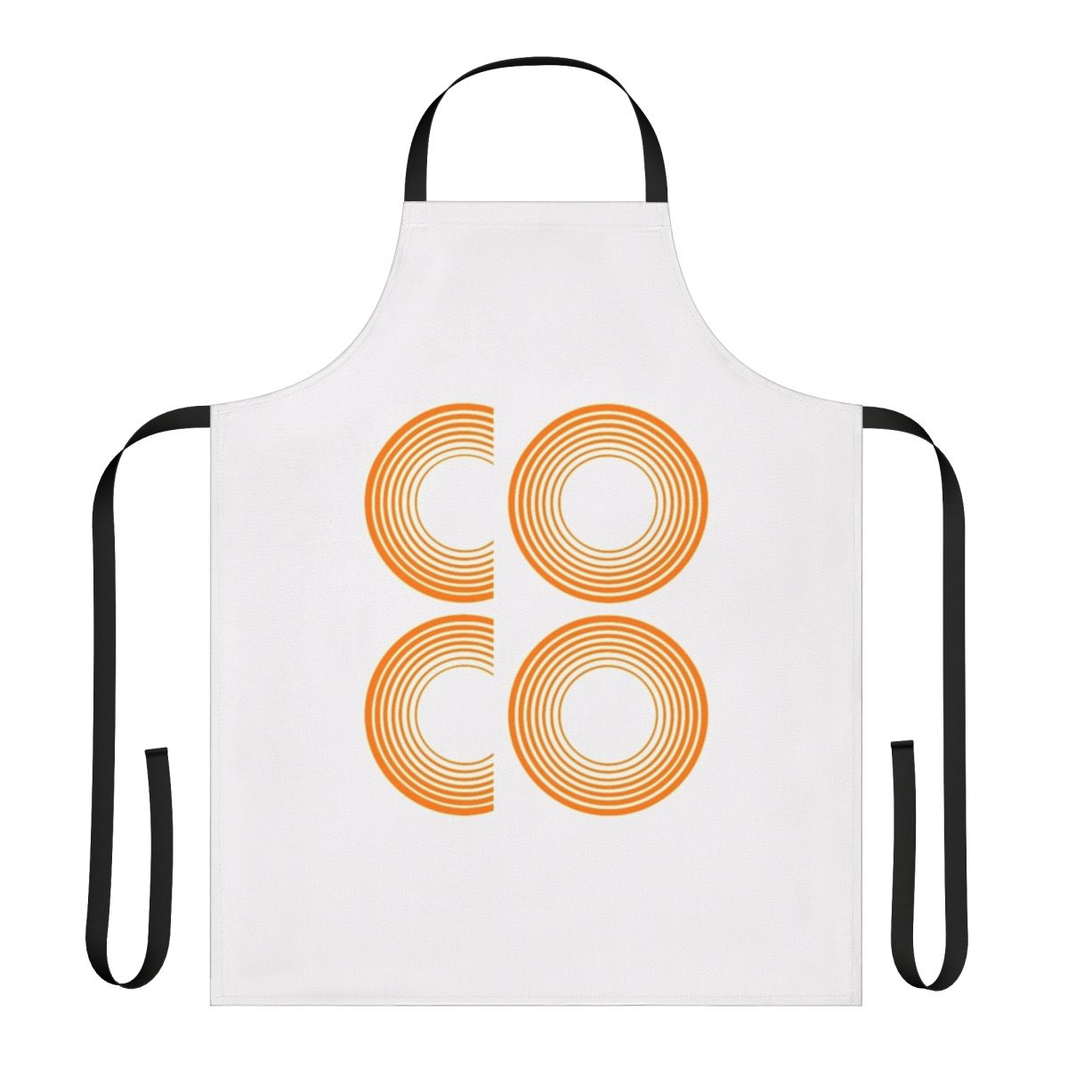 Coco-themed apron featuring a portrait of comedian Conan O'Brien