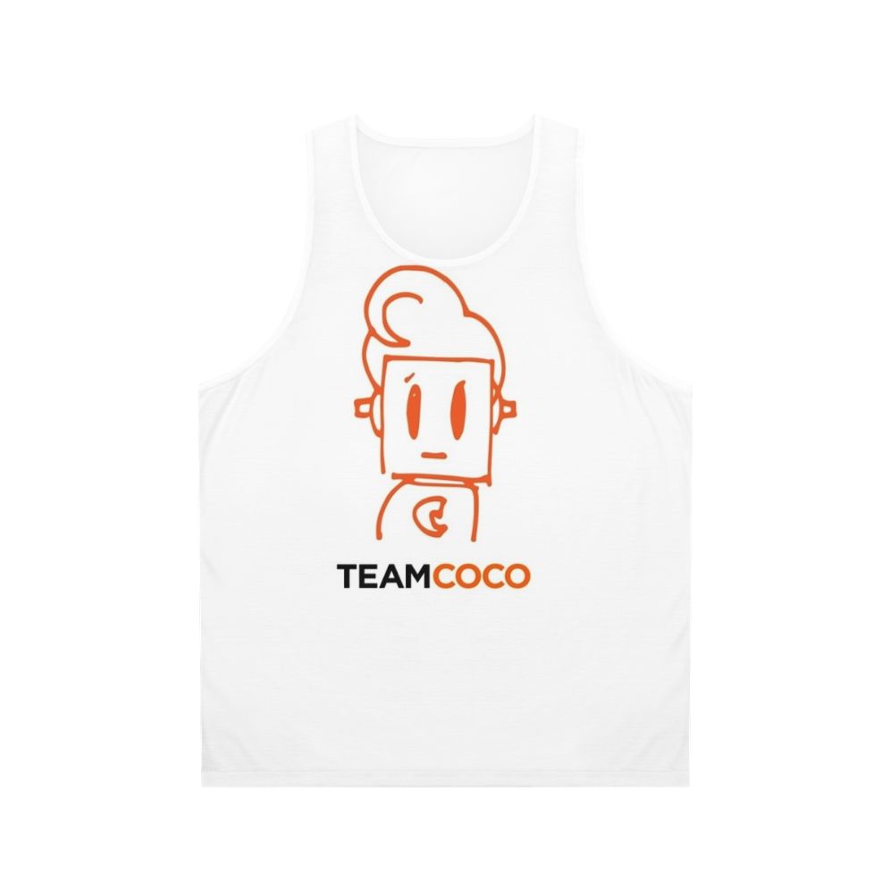 Unisex tank top with Coco robot doodle design