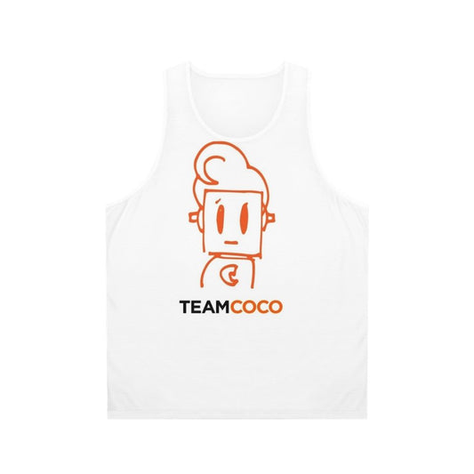 Unisex tank top with Coco robot doodle design