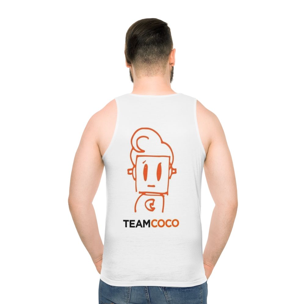 Unisex tank top with Coco robot doodle design