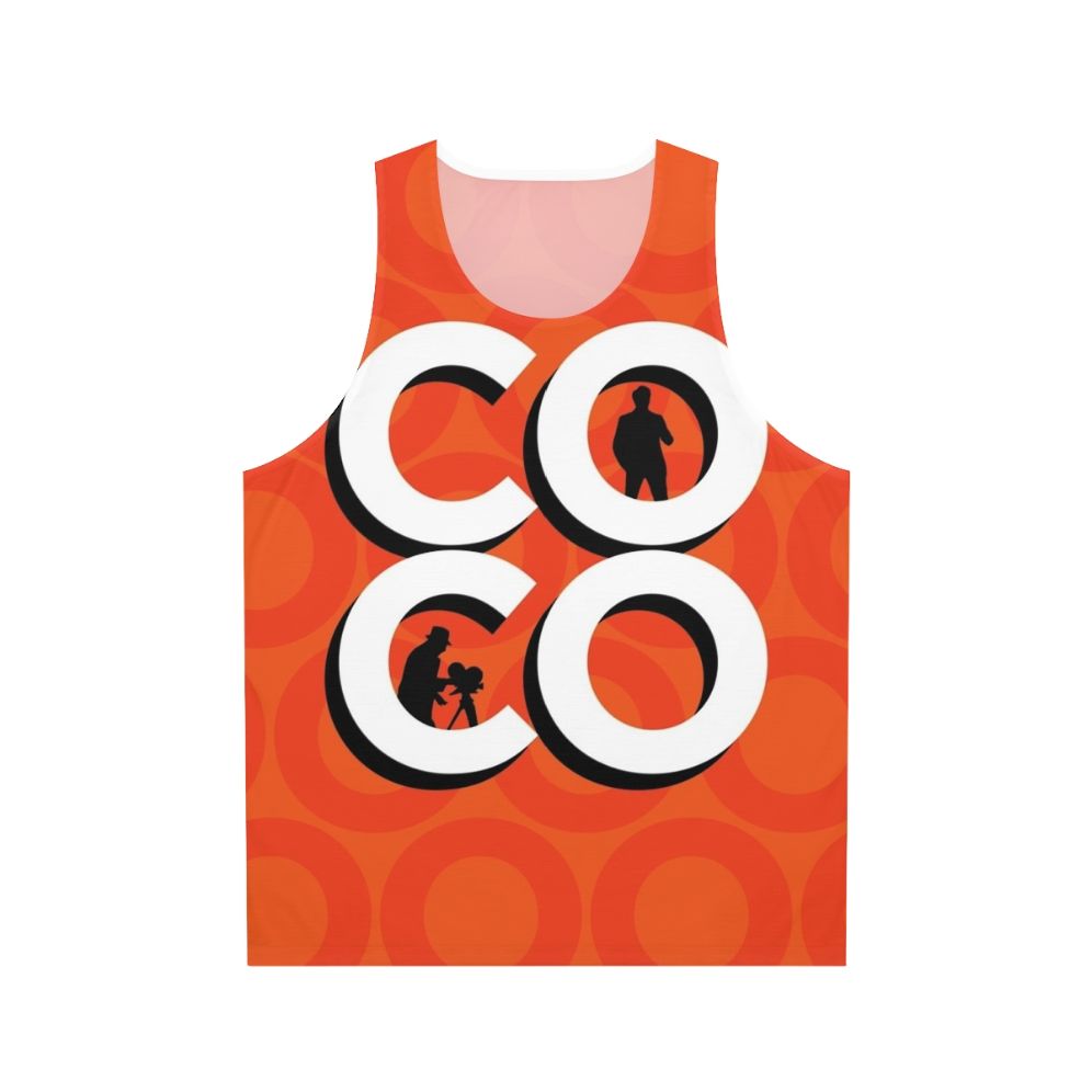 Coco typography silhouette unisex tank top