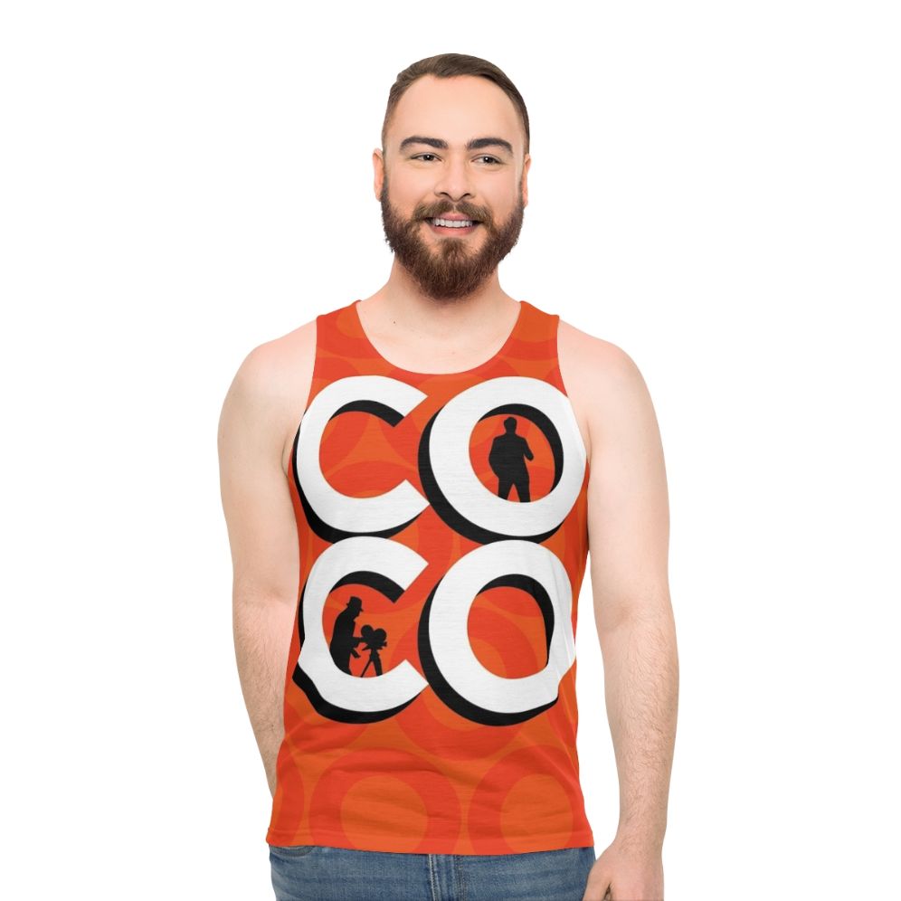 Coco typography silhouette unisex tank top