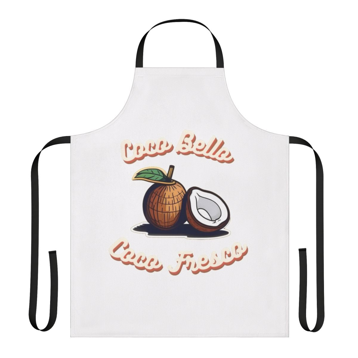 Coconut-patterned apron perfect for beach or summer time activities