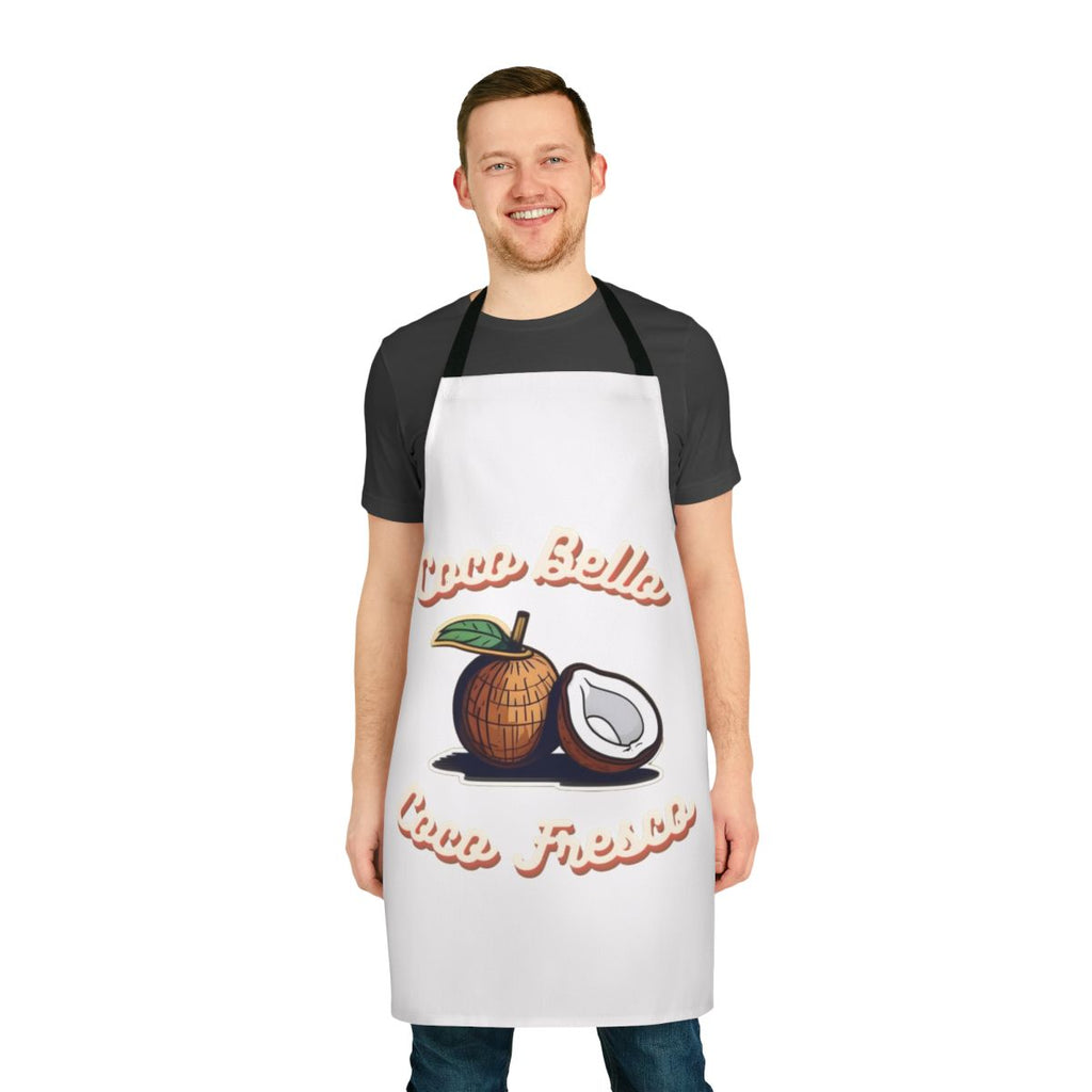 Coconut-patterned apron perfect for beach or summer time activities
