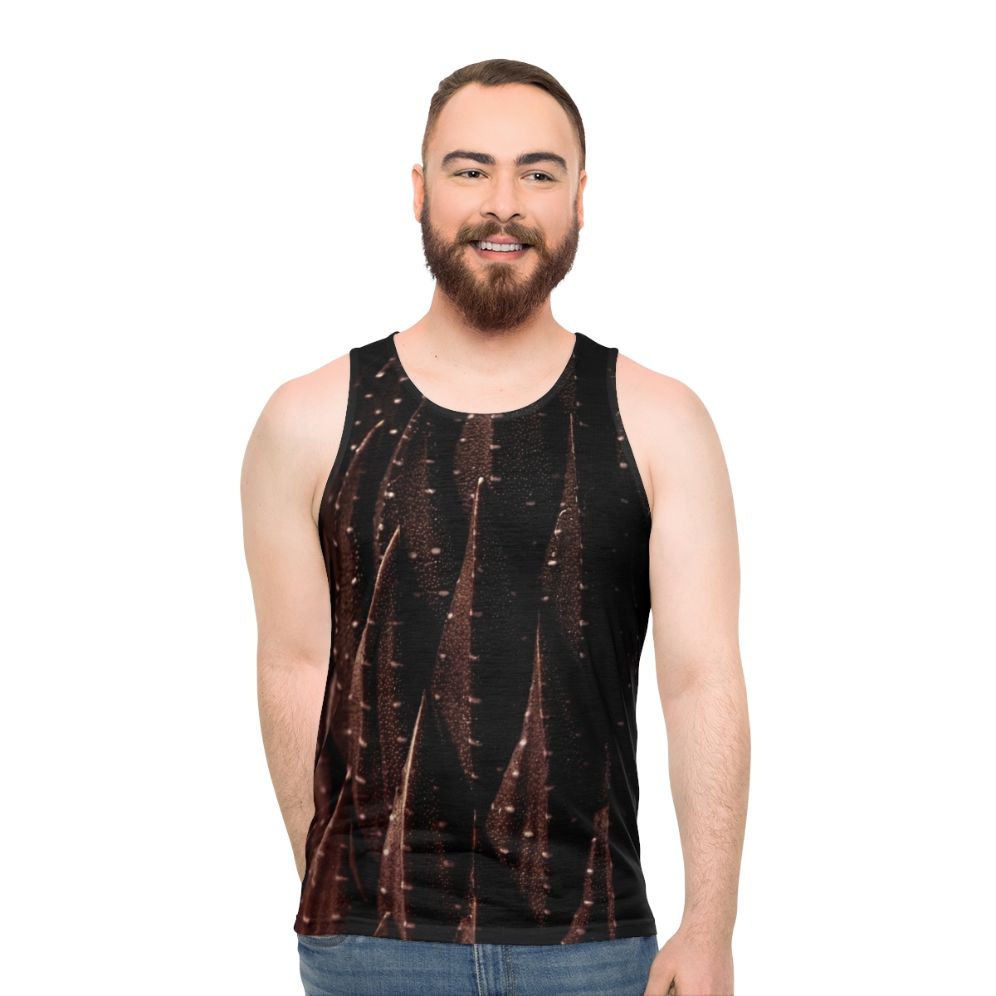 Coffee Brown Cactus Unisex Tank Top