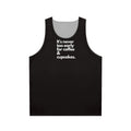 Unisex tank top featuring coffee and cupcakes design