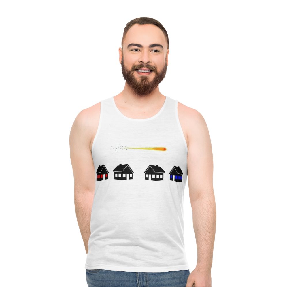Coherence Unisex Tank Top with Minimalist Sci-Fi Inspired Design