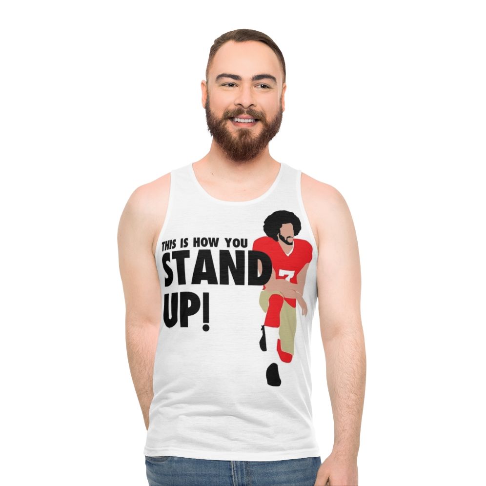 Colin Kaepernick Stand Up Unisex Tank Top for Black Lives Matter Activism