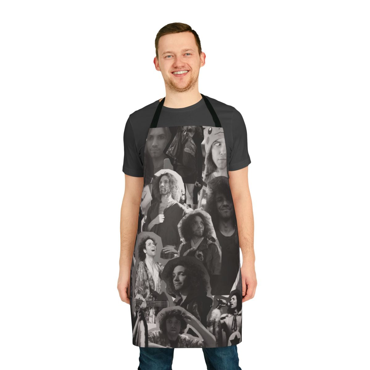 Collage-style apron featuring imagery of Danny Avidan from Game Grumps and Ninja Sex Party