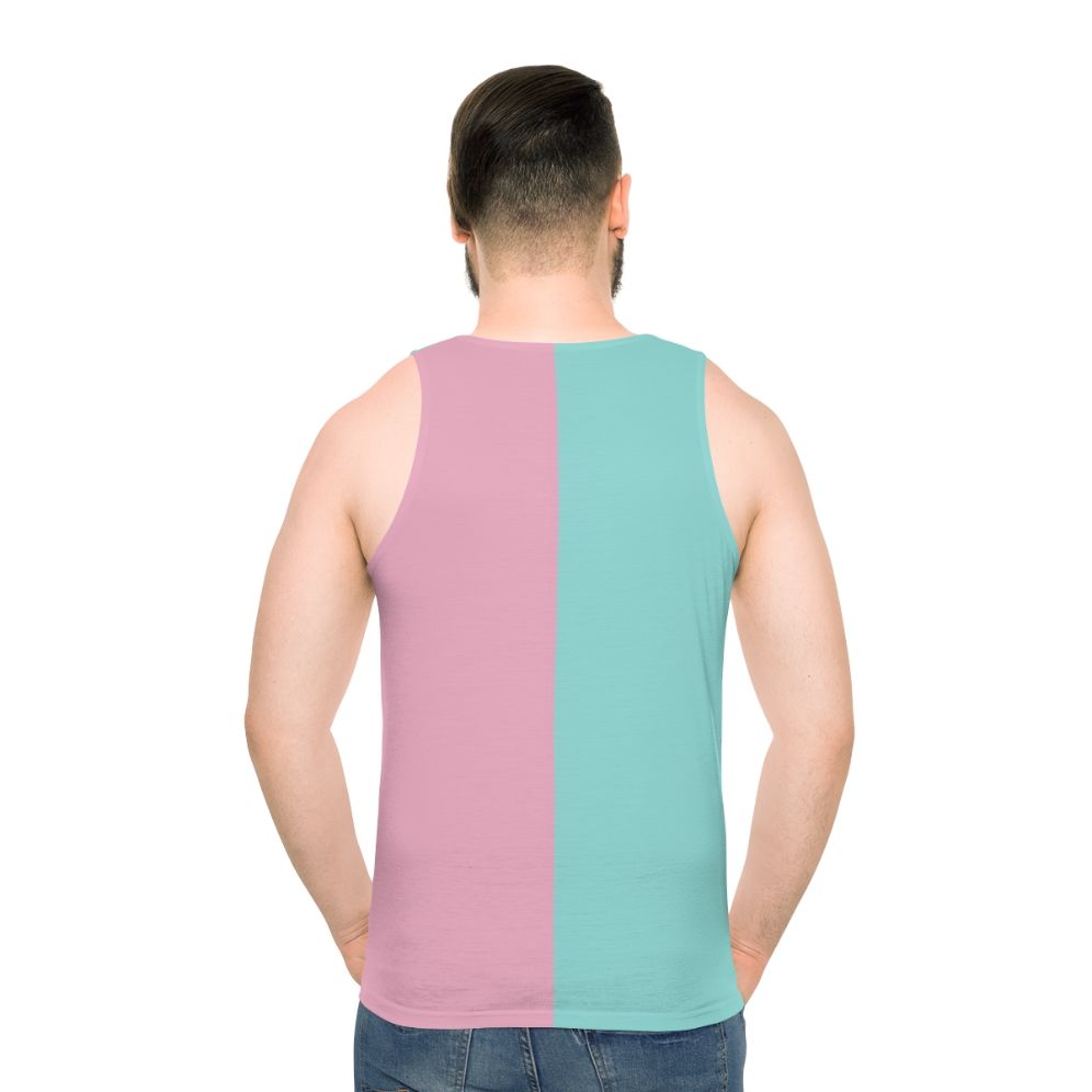 Color Block Half Pink Blue Unisex Tank Top