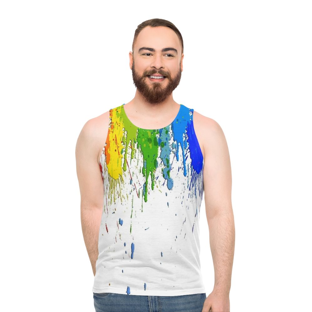 Color Splatter Unisex Tank Top