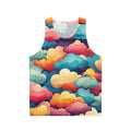 Colorful abstract cloud pattern unisex tank top