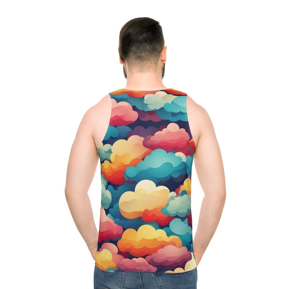 Colorful abstract cloud pattern unisex tank top
