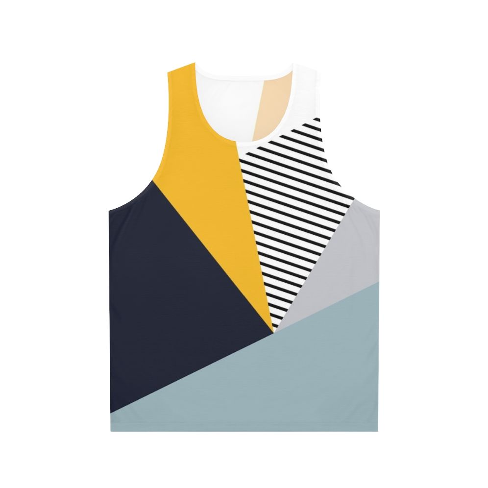 Colorful abstract geometric design unisex tank top