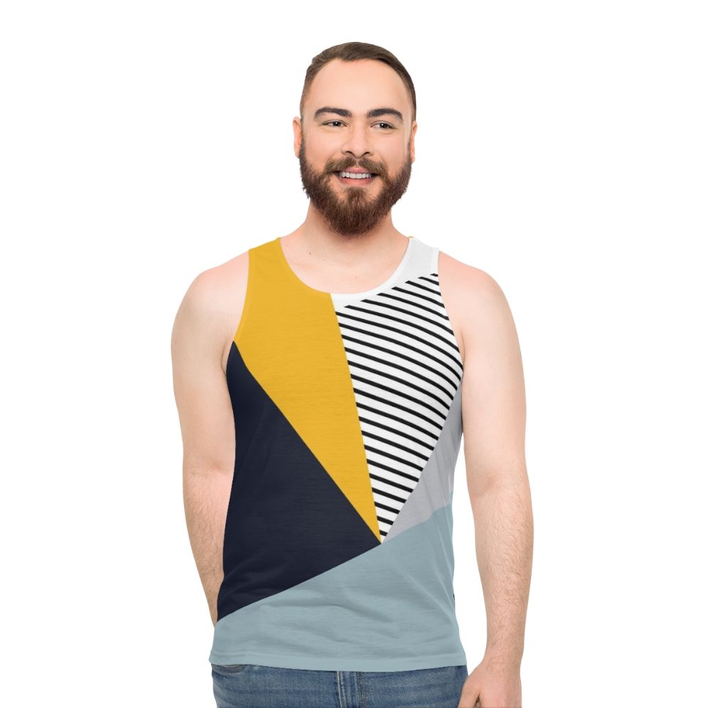 Colorful abstract geometric design unisex tank top