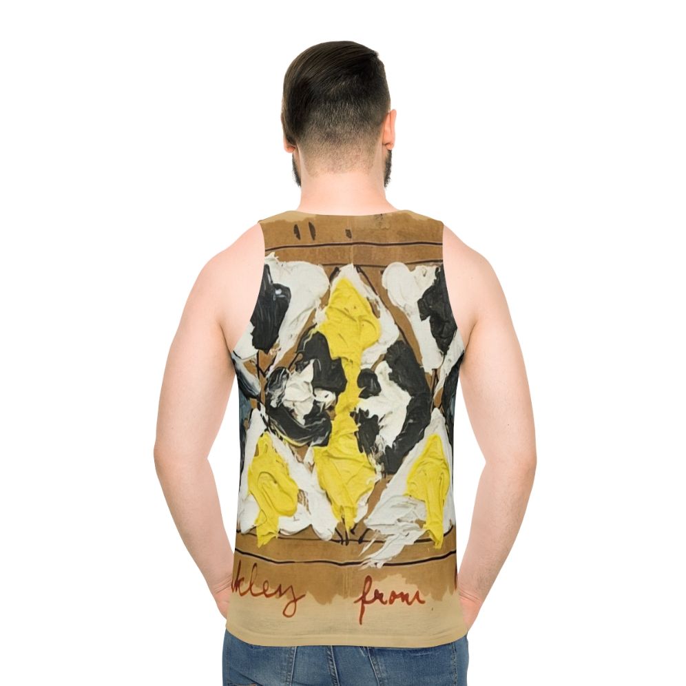 Unisex tank top with abstract geometric art design