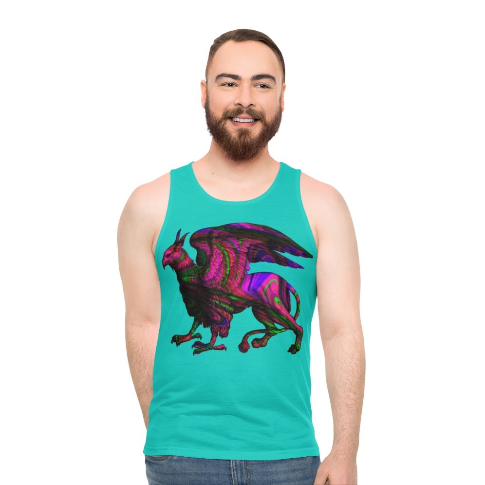 Colorful abstract griffin infinity unisex tank top