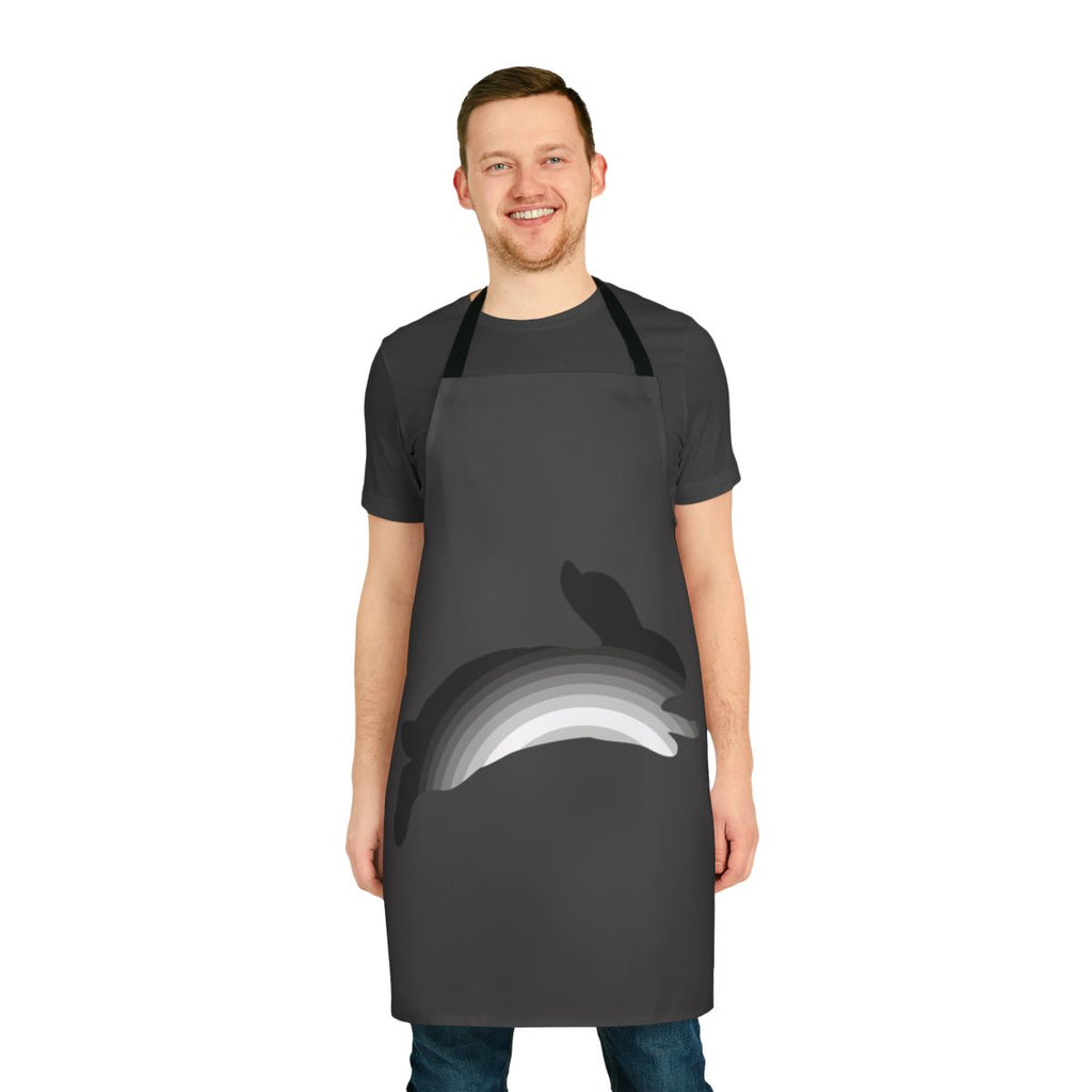 Whimsical apron featuring a colorful abstract design of legendary animals