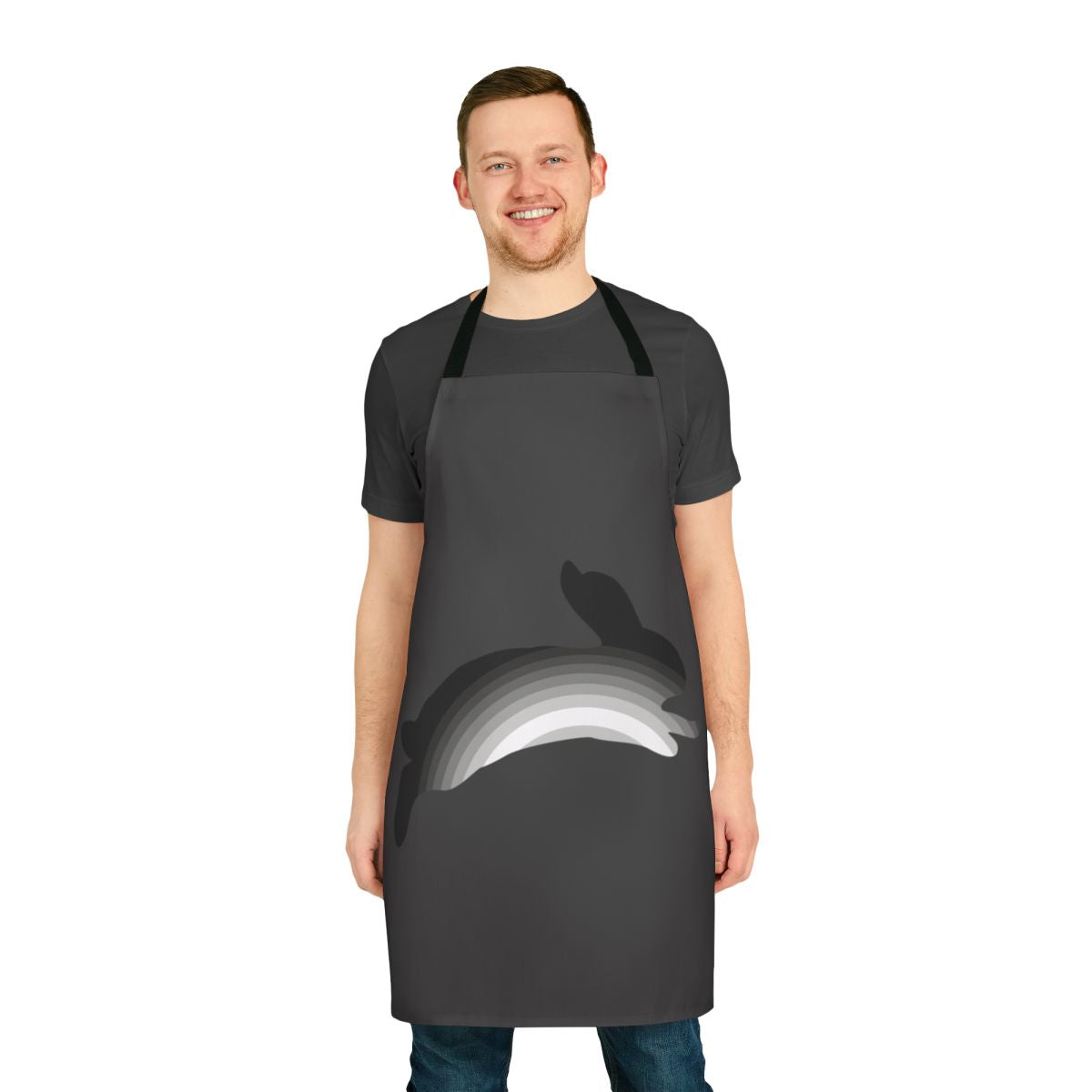 Whimsical apron featuring a colorful abstract design of legendary animals