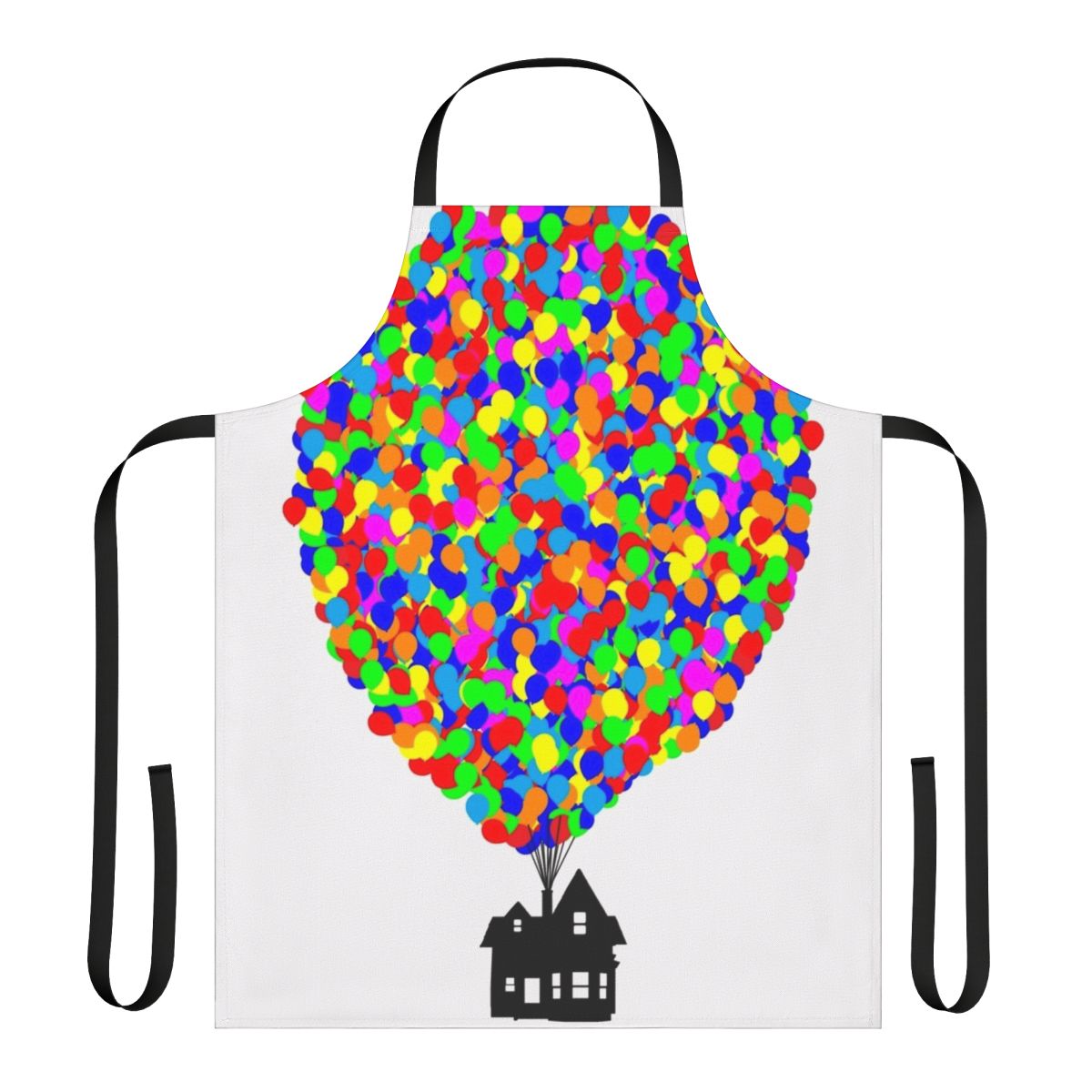 Vibrant up-themed apron with balloons, a nod to the beloved Pixar movie