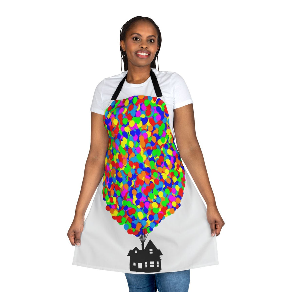 Vibrant up-themed apron with balloons, a nod to the beloved Pixar movie