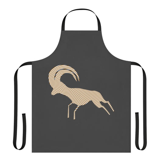 Colorful and abstract antelope legendary animals design on an apron